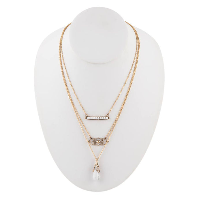 White Howlite and Bronze All Layered Up