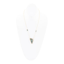 Load image into Gallery viewer, Alpine Green Seraphinite and Golden Necklace