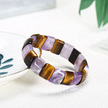 Load image into Gallery viewer, Amethyst &amp; Tiger Eye Strength &amp; Recovery Bracelet
