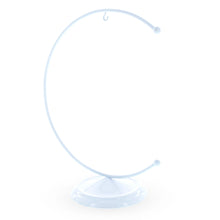 Load image into Gallery viewer, Crescent Moon White Painted Metal Ornament Display Stand 8.8 Inches (Poland)