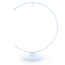 Load image into Gallery viewer, Crescent Moon White Painted Metal Ornament Display Stand 8.8 Inches (Poland)