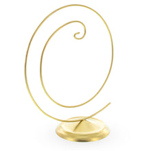 Load image into Gallery viewer, Art Deco Swirl Gold Metal Ornament Display Stand 10 Inches (Poland)