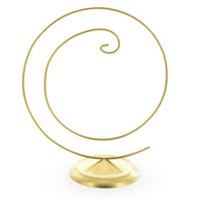Load image into Gallery viewer, Art Deco Swirl Gold Metal Ornament Display Stand 10 Inches (Poland)