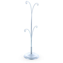 Load image into Gallery viewer, 4-Arm Tree Branch Silver Metal Ornament Display Stand 12 Inches (Poland)