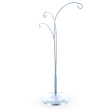 Load image into Gallery viewer, 3-Arm Botanical Style Silver Metal Ornament Display Stand 12 Inches (Poland)