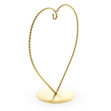 Load image into Gallery viewer, Heart-Shaped Twisted Gold Metal Ornament Display Stand 6.2 Inches (Poland)