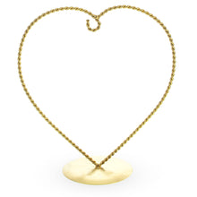 Load image into Gallery viewer, Heart-Shaped Twisted Gold Metal Ornament Display Stand 6.2 Inches (Poland)