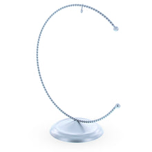 Load image into Gallery viewer, Crescent Moon Twisted Silver Metal Ornament Display Stand 9 Inches (Poland)