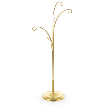Load image into Gallery viewer, 5-Arm Scroll Tree Branches Gold Metal Ornament Display Stand 14.5 Inches (Poland)