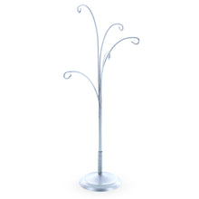 Load image into Gallery viewer, 5-Arm Scroll Tree Branches Silver Metal Ornament Display Stand 14.5 Inches (Poland)