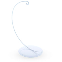 Load image into Gallery viewer, Solid Round Base White Painted Metal Ornament Display Stand 7.8 Inches (Poland)