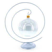 Load image into Gallery viewer, Art Deco Swirl Silver Metal Ornament Display Stand 10 Inches (Poland)