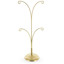 Load image into Gallery viewer, 4-Arm Tree Branch Gold Metal Ornament Display Stand 12 Inches (Poland)