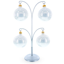 Load image into Gallery viewer, 4-Arm Tree Branch Silver Metal Ornament Display Stand 12 Inches (Poland)