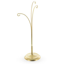 Load image into Gallery viewer, 3-Arm Botanical Style Gold Metal Ornament Display Stand 12 Inches (Poland)