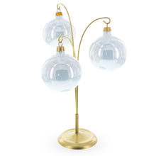Load image into Gallery viewer, 3-Arm Botanical Style Gold Metal Ornament Display Stand 12 Inches (Poland)