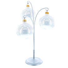 Load image into Gallery viewer, 3-Arm Botanical Style Silver Metal Ornament Display Stand 12 Inches (Poland)