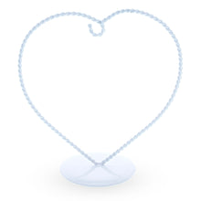 Load image into Gallery viewer, Heart-Shaped Twisted White Painted Metal Ornament Display Stand 6.2 Inches (Poland)