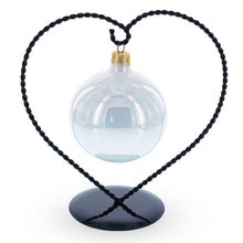 Load image into Gallery viewer, Heart-Shaped Twisted Black Painted Metal Ornament Display Stand 6.2 Inches (Poland)