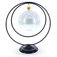 Load image into Gallery viewer, Contemporary Double Circle Black Painted Metal Ornament Display Stand 8.2 Inches (Poland)