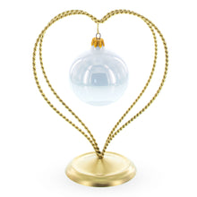 Load image into Gallery viewer, Double Wire Heart Twisted Gold Metal Ornament Display Stand 7.8 Inches (Poland)