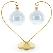 Load image into Gallery viewer, Open-Top Heart Twisted Gold Metal Ornament Display Stand 9 Inches (Poland)