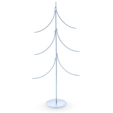 Load image into Gallery viewer, 6-Arm Tiered Tree Silver Metal Ornament Display Stand 14 Inches (Poland)