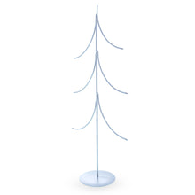 Load image into Gallery viewer, 6-Arm Tiered Tree Silver Metal Ornament Display Stand 14 Inches (Poland)