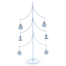 Load image into Gallery viewer, 6-Arm Tiered Tree Silver Metal Ornament Display Stand 14 Inches (Poland)