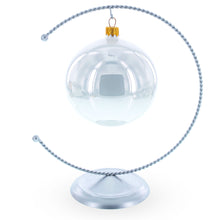 Load image into Gallery viewer, Crescent Moon Twisted Silver Metal Ornament Display Stand 9 Inches (Poland)