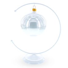 Load image into Gallery viewer, Crescent Moon White Painted Metal Ornament Display Stand 8.8 Inches (Poland)