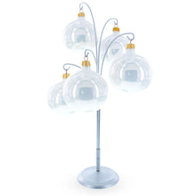 Load image into Gallery viewer, 5-Arm Scroll Tree Branches Silver Metal Ornament Display Stand 14.5 Inches (Poland)