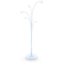 Load image into Gallery viewer, 5-Arm Scroll Tree Branches White Painted Metal Ornament Display Stand 14.5 Inches (Poland)