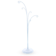 Load image into Gallery viewer, 5-Arm Scroll Tree Branches White Painted Metal Ornament Display Stand 14.5 Inches (Poland)