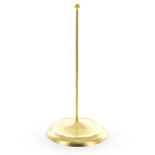 Load image into Gallery viewer, Upright Gold Metal Christmas Tree Topper Finial Stand Display Stand 7.2 Inches (Poland)