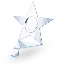 Load image into Gallery viewer, Insert your Picture Star Shape Silver Solid Metal Christmas Stocking Holder (Poland)
