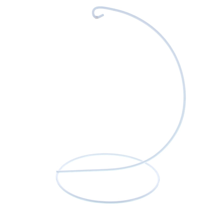 Open Frame White Painted Metal Ornament Display Stand 9.2 Inches (Poland)