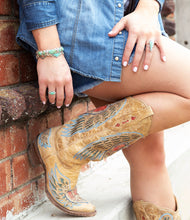 Load image into Gallery viewer, Anemone Blue Turquoise and Sterling Silver Statement Ring