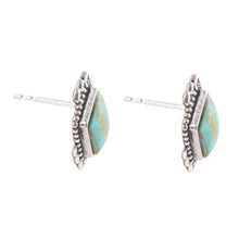 Load image into Gallery viewer, Anemone Petite Turquoise and Sterling Silver Stud Earrings
