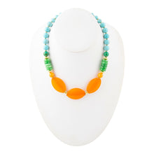 Load image into Gallery viewer, Apricot Orange Agate Chunky Golden Statement Necklace