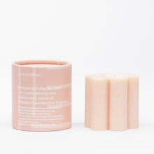 Load image into Gallery viewer, pink daisy pillar candle  • soy candle