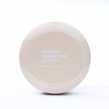 Load image into Gallery viewer, nude tin: coconut sandalwood + cedar  14 oz candle