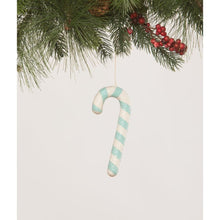 Load image into Gallery viewer, Aqua Candy Cane Ornament by Bethany Lowe Designs