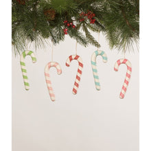 Load image into Gallery viewer, Aqua Candy Cane Ornament by Bethany Lowe Designs