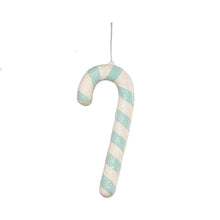 Load image into Gallery viewer, Aqua Candy Cane Ornament by Bethany Lowe Designs