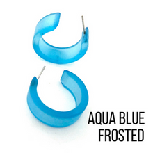 Load image into Gallery viewer, Wide Classic Frosted Hoop Earrings - Clara
