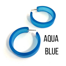 Load image into Gallery viewer, Portland Frosted Lucite Hoop Earrings