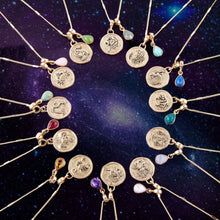 Load image into Gallery viewer, Aries - Zodiac Red Carnelian Golden Charm Necklace