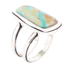 Load image into Gallery viewer, Art Blue Turquoise and Sterling Silver Statement Ring