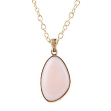 Load image into Gallery viewer, Aruba Pink Opal Golden Pendant Necklace